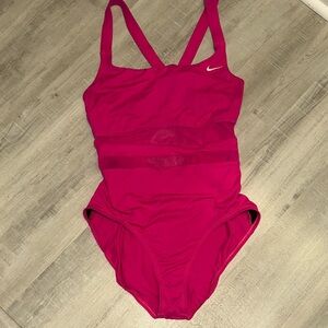 Nike Women's Vibrant Pink One-Piece Swimsuit